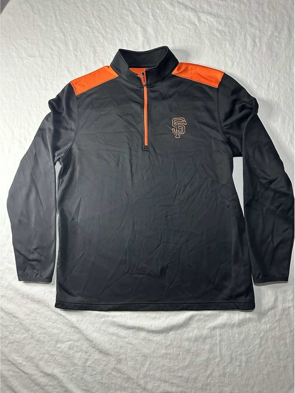 San Francisco Giants Men's 1/4 Zip Pullover Shirt MLB Size XL